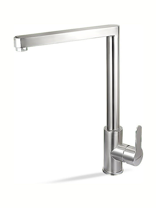Acquanet Prime Ψηλή Πάγκου Inox Ασημί