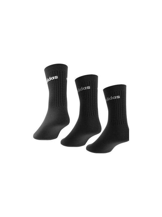 Adidas HC Αθλητικές Κάλτσες Μαύρες 3 Ζεύγη
