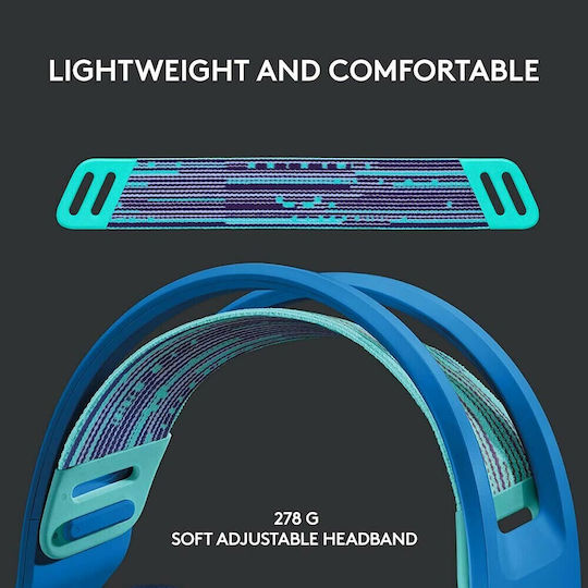 Logitech G733 Wireless Over Ear Gaming Headset with USB Connectivity Blue for PC / PS4