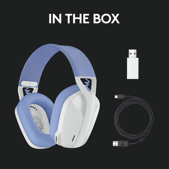 Logitech G435 Lightspeed Wireless Over Ear Gaming Headset with Connection Bluetooth / USB White