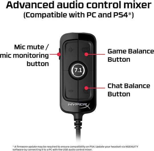 HyperX Cloud Alpha Over Ear Gaming Headset με σύνδεση 2x3.5mm / 3.5mm