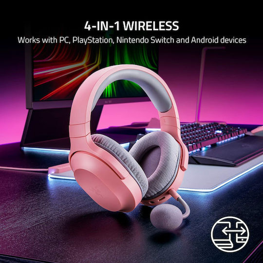 Razer Barracuda X (2021) Wireless Over Ear Gaming Headset with Connection USB / 3.5mm Quartz