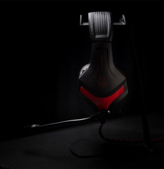 Zeroground HD-1200G Soji Over Ear Gaming Headset με σύνδεση 2x3.5mm / 3.5mm Black/Red
