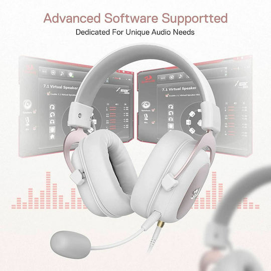 Redragon H510 Zeus Über Ohr Gaming-Headset mit Verbindung 3,5mm / USB Weiß