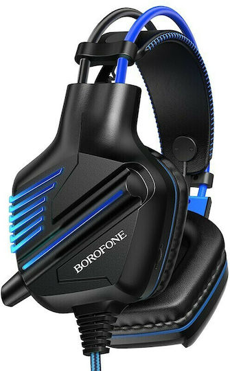 Borofone BO101 Racing Over Ear Gaming Headset with Connection 3.5mm / USB Blue