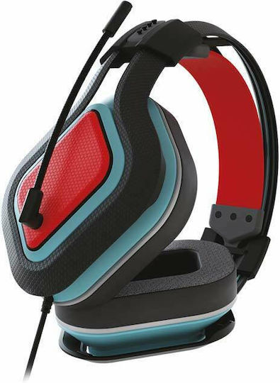 Gioteck Hc-9 Über Ohr Gaming-Headset mit Verbindung 3,5mm Red / Light Blue