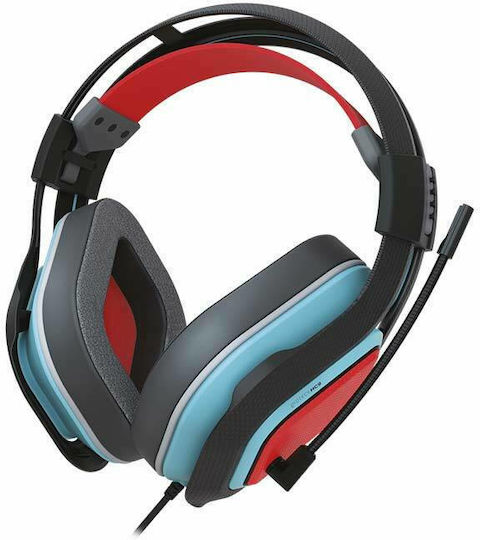 Gioteck Hc-9 Über Ohr Gaming-Headset mit Verbindung 3,5mm Red / Light Blue