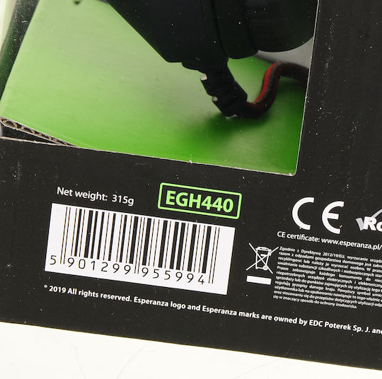 Esperanza Nightcrawler Over Ear Gaming Headset με σύνδεση 3.5mm