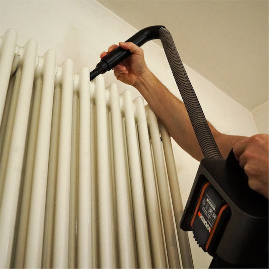 Worx Cube Vac Handstaubsauger für Autos Trockenes Saugen Wiederaufladbar 12V mit Batterie und Ladegerät Black, Grey