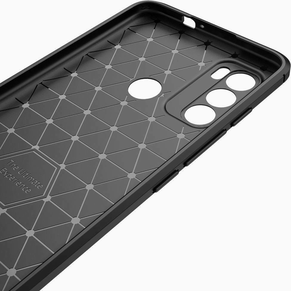 TechProtect Carbon Back Cover Σιλικόνης Μαύρο (Moto G60) Skroutz.gr