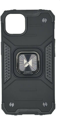 Wozinsky Ring Armor Kickstand Tough Rugged Plastic Back Cover Durable Black (iPhone 13)