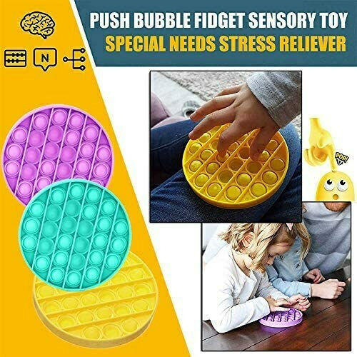 Pop It Fidget Bubble Square Σιλικόνης Πορτοκαλί