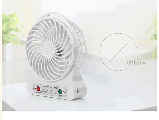 USB Ventilator mit Wiederaufladbarer Batterie Weiß