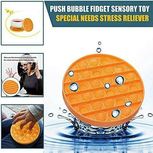 Pop It Fidget Bubble Heart Σιλικόνης Πορτοκαλί