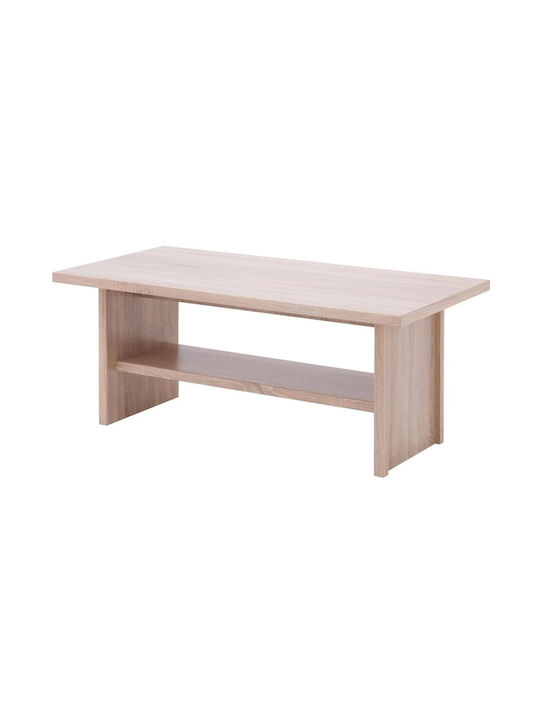 Norton Rectangular Wooden Coffee Table Sonoma L120xW60xH50cm