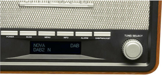 Denver DAB-18 Retro Tabletop Radio Electric / Battery DAB+ with Bluetooth Brown