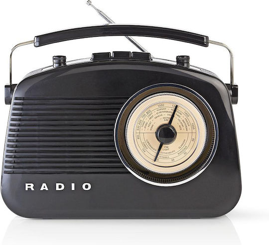 Nedis RDFM5000BK Retro Portable Radio Electric / Battery Black