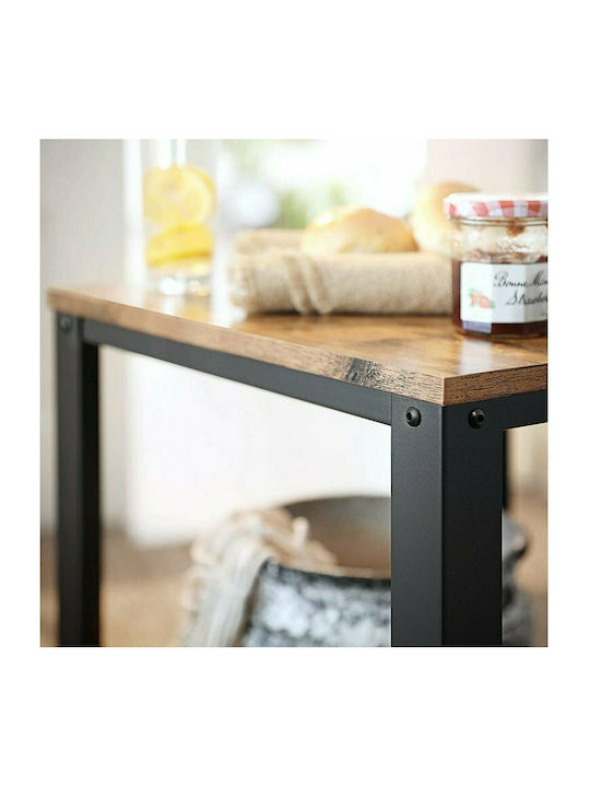 Square Side Table Wooden Brown 45x45x55cm