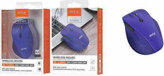 Moveteck GT003 Kabellos Maus Blau