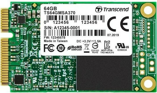 Transcend MSA370 SSD 64GB mSATA SATA III TS64GMSA370