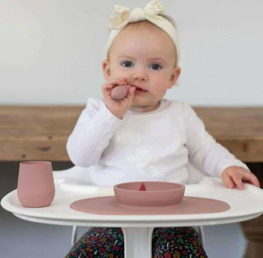 Ezpz Baby Set mit Löffeln Tiny aus Silikon für 4+ Monate Rosa 2Stück