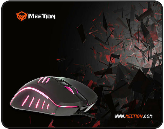Meetion C011 Combo RGB Gaming Ποντίκι 6400 DPI Μαύρο