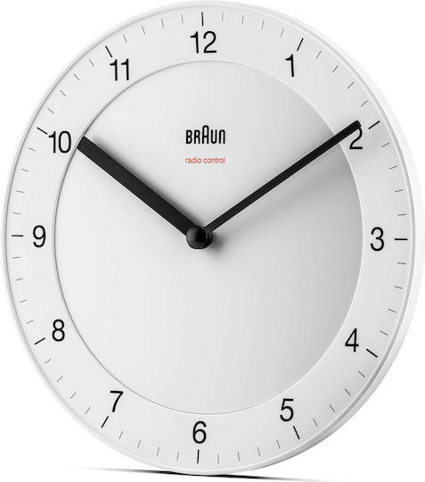 Braun BC 17 W-DCF Ceas De Perete Din Sticlă Alb Ø17cm
