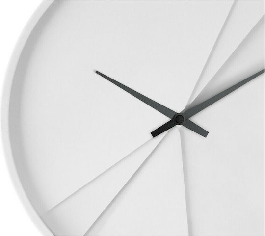 Karlsson Layered Lines Wall Clock Wooden White Ø30cm
