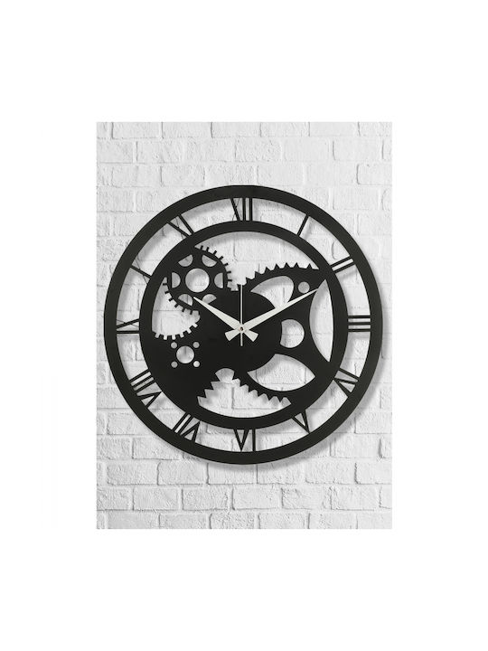 HomeMarkt Antikes Wanduhr Metallisch Black Ø50cm