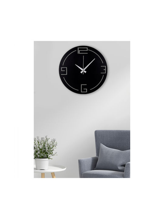 HomeMarkt Wall Clock Metallic Black Ø41cm