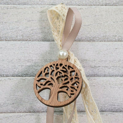 Christening Favor with Decorative Item Δέντρο της Ζωής made of Wood