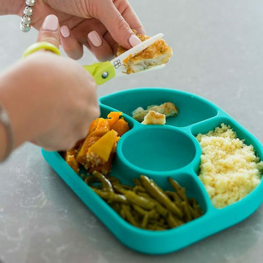 Bbluv Feeding Set Yümi made of Silicone with Non-Slip Base Green 2pcs