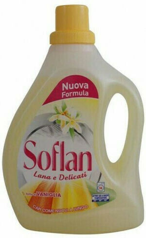 Soflan Liquid Detergent with Fragrance Vanilla for Woolen Clothes 900ml (15 Measuring Cups)