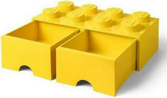 LEGO Children's Storage Box made of Plastic 8 Knobs Yellow 50x25x17cm 1pcs