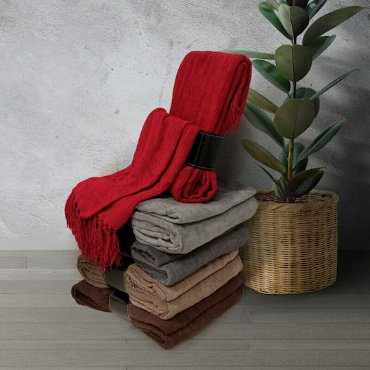 TnS Ριχτάρι Πολυθρόνας Chenille 150x180εκ. Μπορντώ