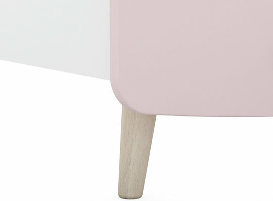Wooden Kids Bedside Table Liana White 44.4x38.8x33.7cm