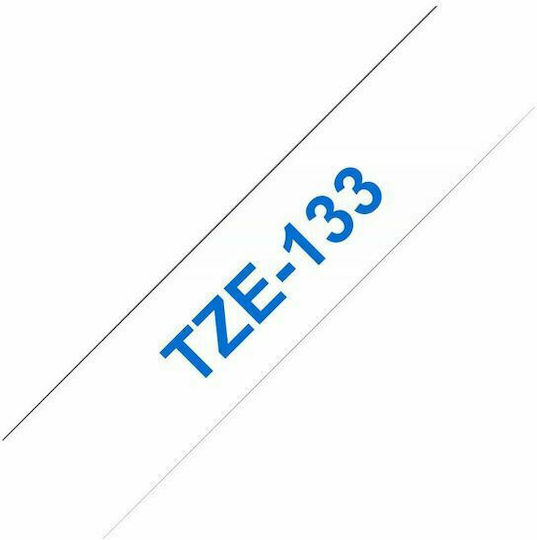 Brother TZe-133 Label Maker Tape 8m x 12mm in Blue Colour Compatible with Brother TZe/TZ