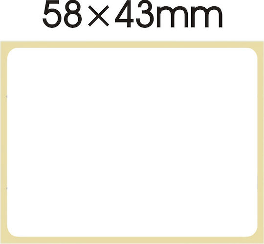 Various 700 Self-Adhesive Label Rolls for Label Printer 58x43mm 1pcs