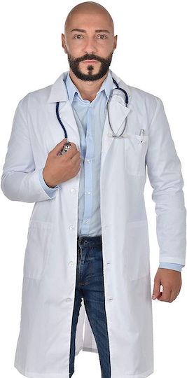 B-Well Fabio Unisex Ιατρική Ρόμπα Λευκή