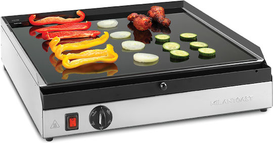 Milan Toast 17080 Commercial Flat Top Electric Griddle with Flat Plate 3kW 52x58x16cm