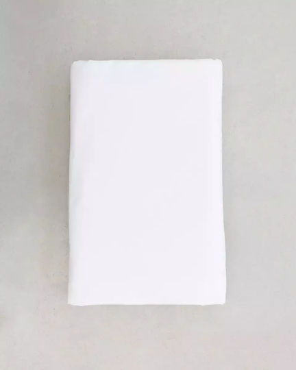 Mc Decor Hotelbettlaken Weiß Einzel 160x270cm 100% Baumwolle 1Stück
