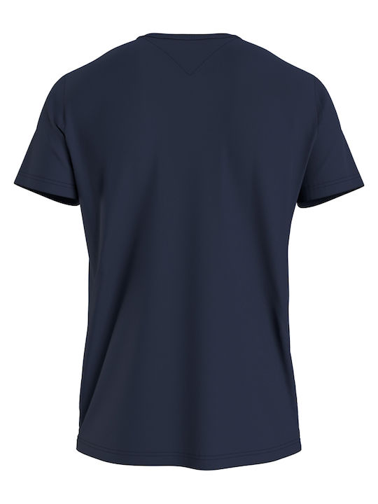 Tommy Hilfiger Ανδρικό T-shirt Navy Μπλε με Λογότυπο
