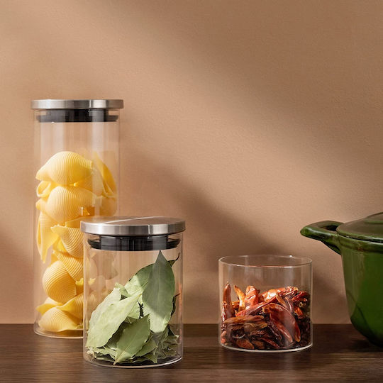 Navaris Navaris Set 4 Stück Allgemeine Verwendung Lebensmittelgläser mit luftdichtem Deckel Glas Transparent 10x24,5cm 4 Stück