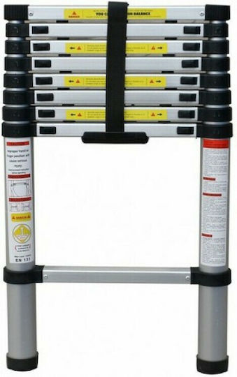 Factory Telescopic Ladder Aluminum 13 of Steps with Maximum Height 5.4m