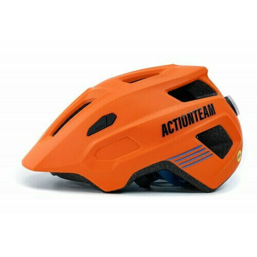 Cube Linok II X Actionteam Kids' Helmet for Mountain Bike Orange with MIPS Protection & LED Light