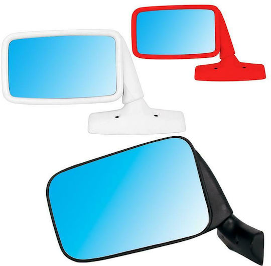Autoline Car Left Side Mirror External Mirror Bipolar White 1pc