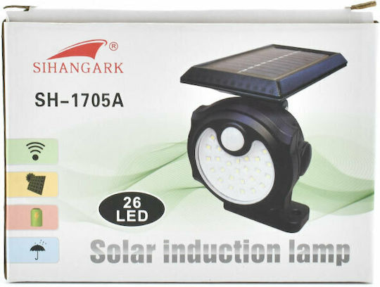 Wall Mounted Solar Light 0.8W Cold White 6500K with Motion Sensor IP65 13cmx12cmx12cmcm