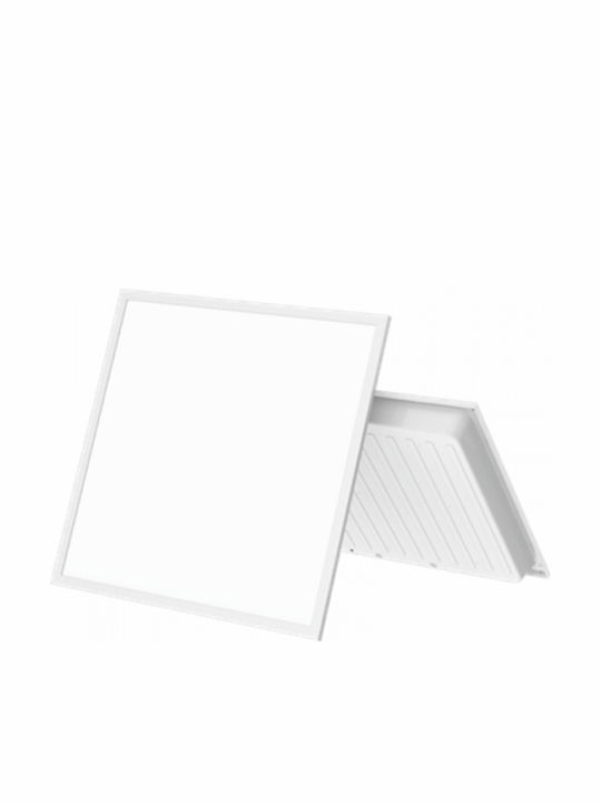 Elvhx Τετράγωνο Χωνευτό LED Panel 40W με Ψυχρό Λευκό Φως 6500K 59.5x59.5εκ.