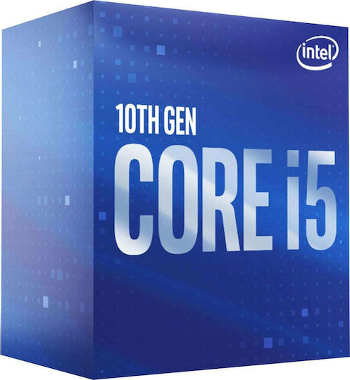 Intel Core i5-10400F 2.9GHz Επεξεργαστής 6 Πυρήνων για Socket 1200 σε Κουτί με Ψύκτρα