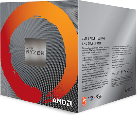AMD Ryzen 7 3800X 3.9GHz Επεξεργαστής 8 Πυρήνων για Socket AM4 σε Κουτί με Ψύκτρα
